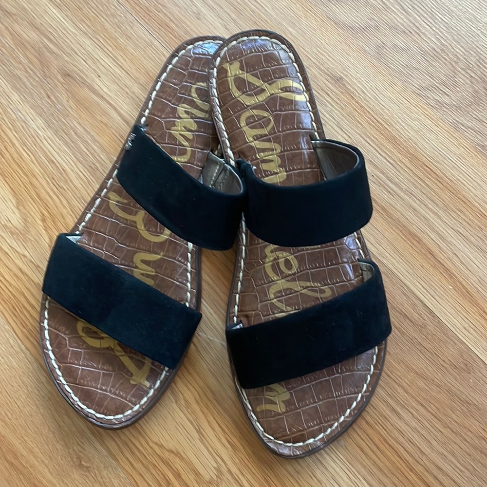 SAM EDELMAN BLACK SUEDE SANDALS